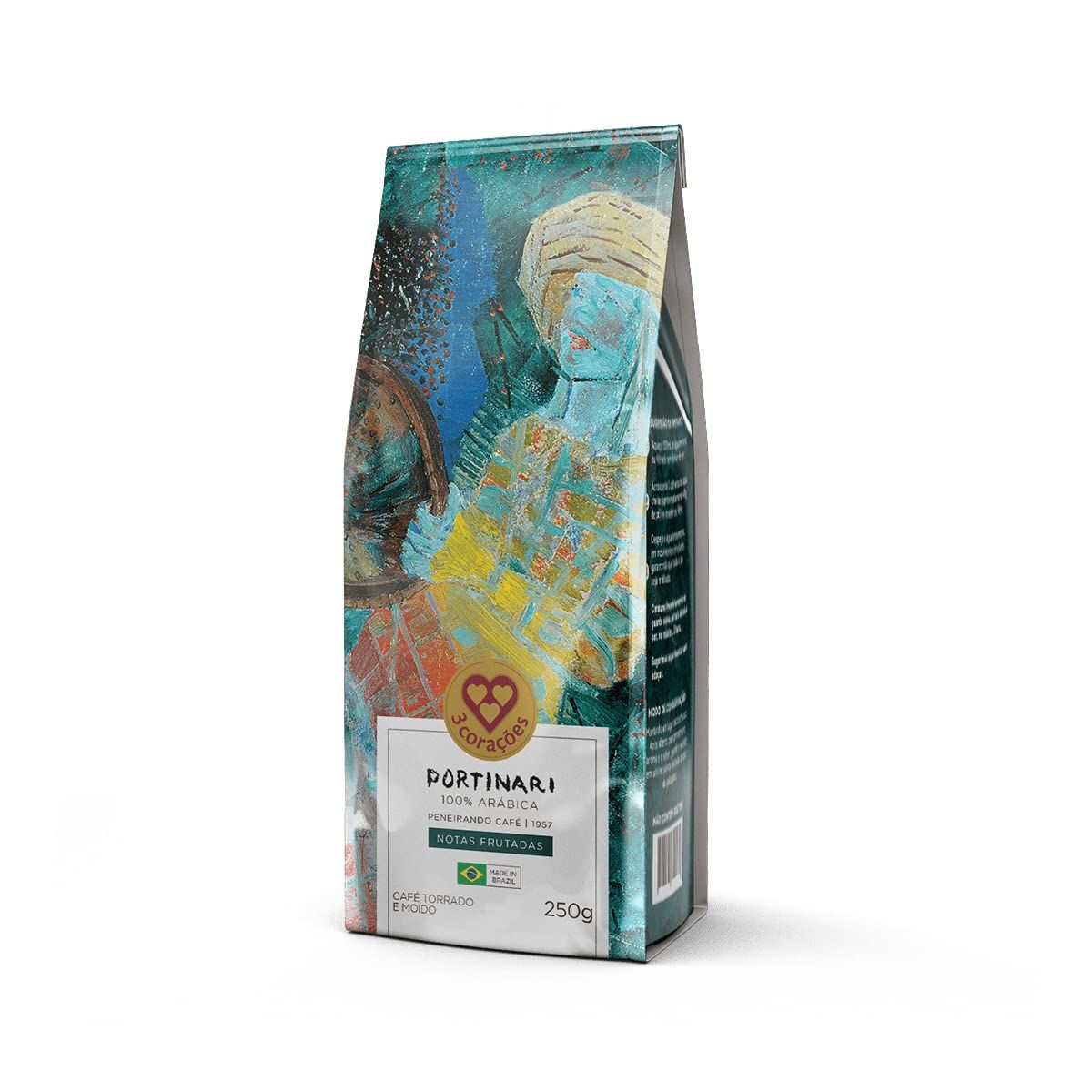 3 Corações Café Torrado e Moído Gourmet Portinari, Notas Frutadas, 250G